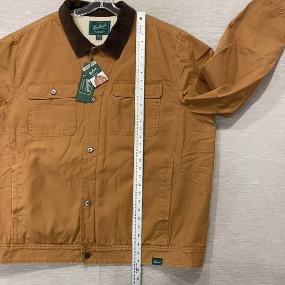 Woolrich Chore Jacket Mens 3XL Brown Canvas Sherpa Lined Corduroy Collar Barn - Picture 13 of 16